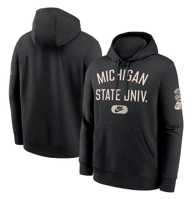 Men's Michigan State Spartans Black Club Fleece Fashion Hoodie